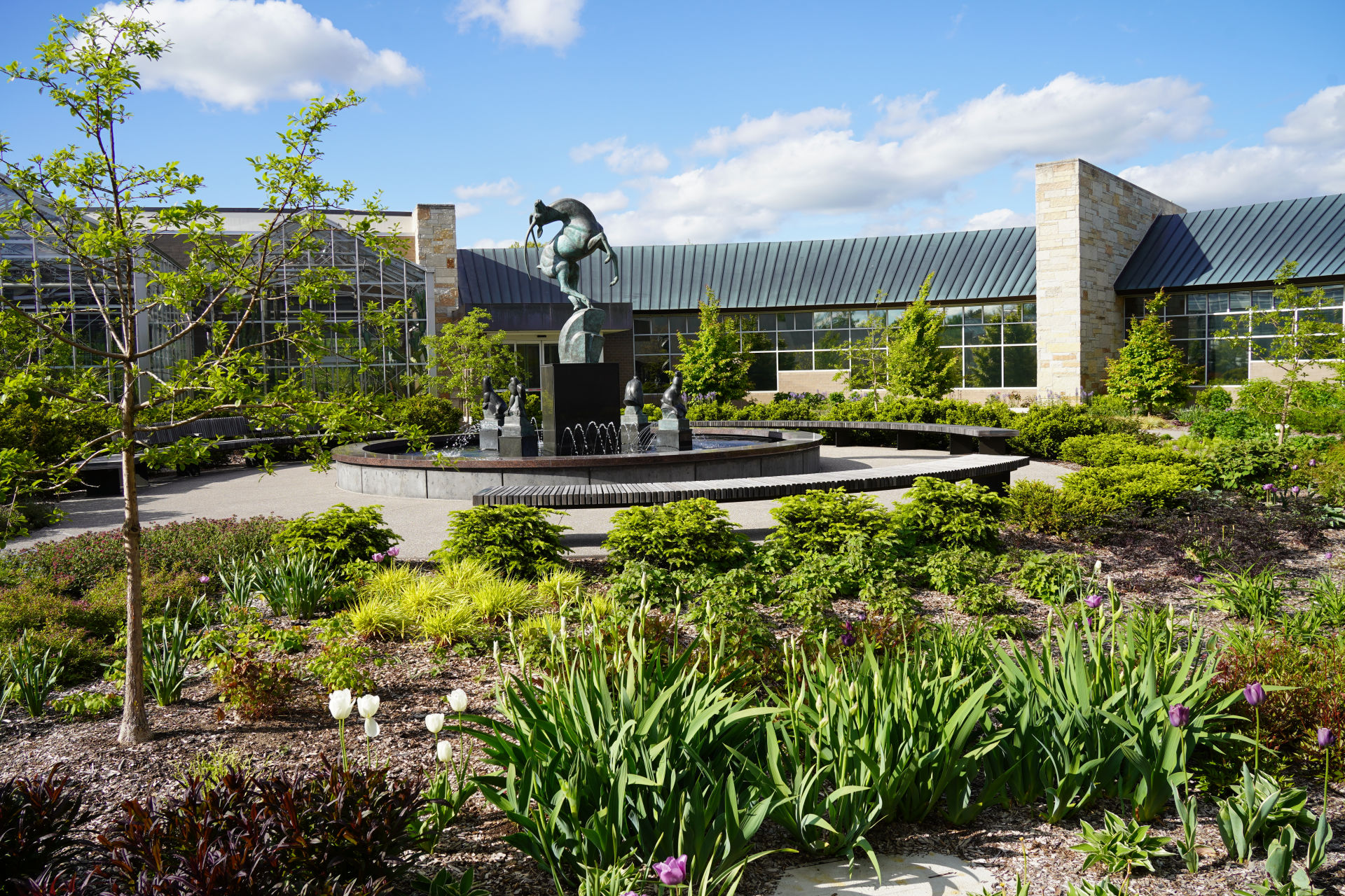 A sculpture inside the gardens.